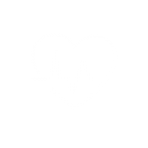 pictogramme d'un coeur et le dessin d'un rythme cardiaque à l'intérieur